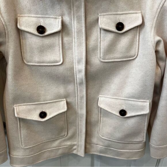 Bagatelle Collection Utility coat with 4 pockets in cream- NWOT - Picture 3 of 11